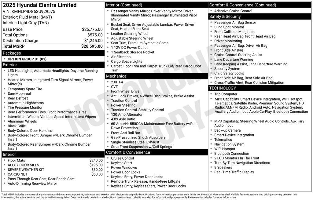 Used 2025 Hyundai Elantra Limited image 41