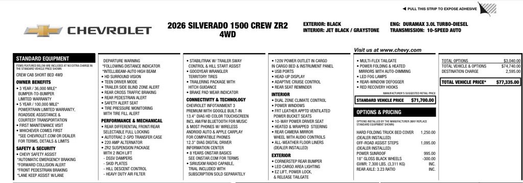 Used 2026 Chevrolet Silverado 1500 ZR2 AWD/4WD image 5