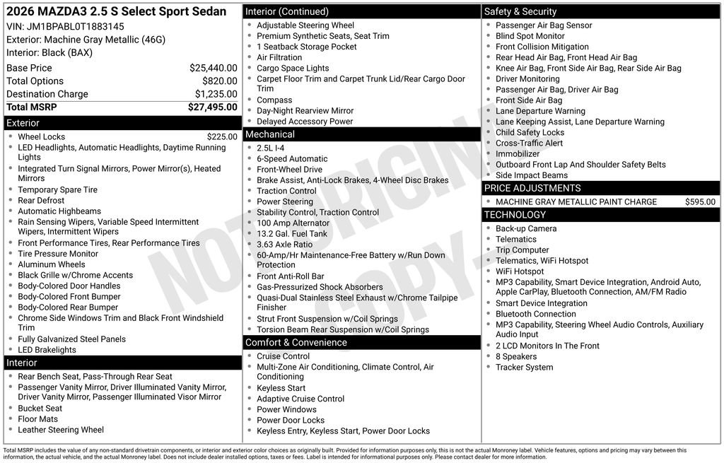 New 2026 MAZDA MAZDA3 s Sport FWD image 29