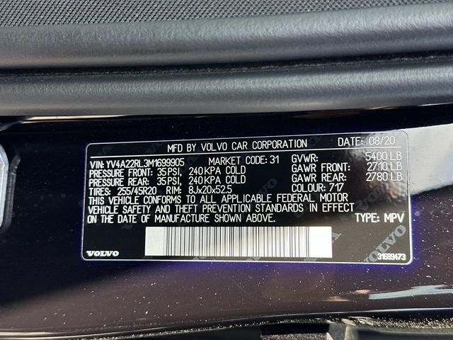 Used 2021 Volvo XC60 T6 Inscription w/ Advanced Package image 30
