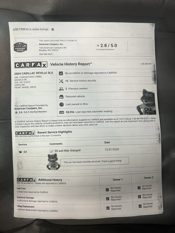 Used 2004 Cadillac Seville SLS w/ Preferred Equipment Group image 15