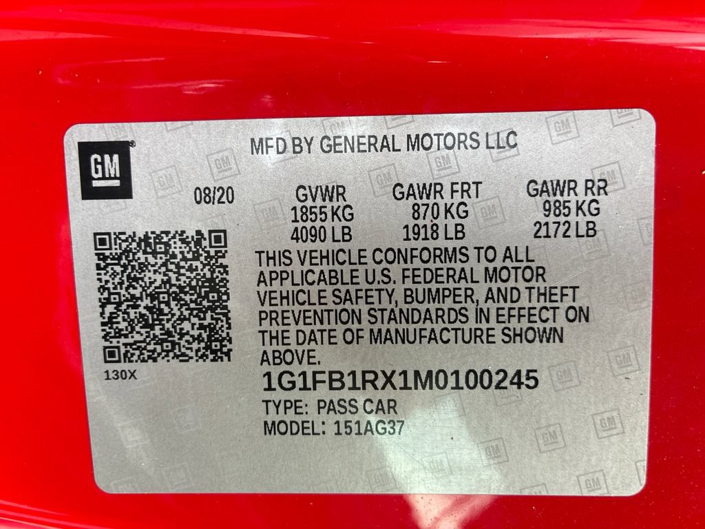 Used 2021 Chevrolet Camaro LT RWD image 22