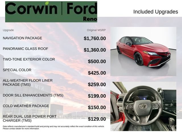 Used 2022 Toyota Camry XSE w/ Navigation Package AWD/4WD image 3
