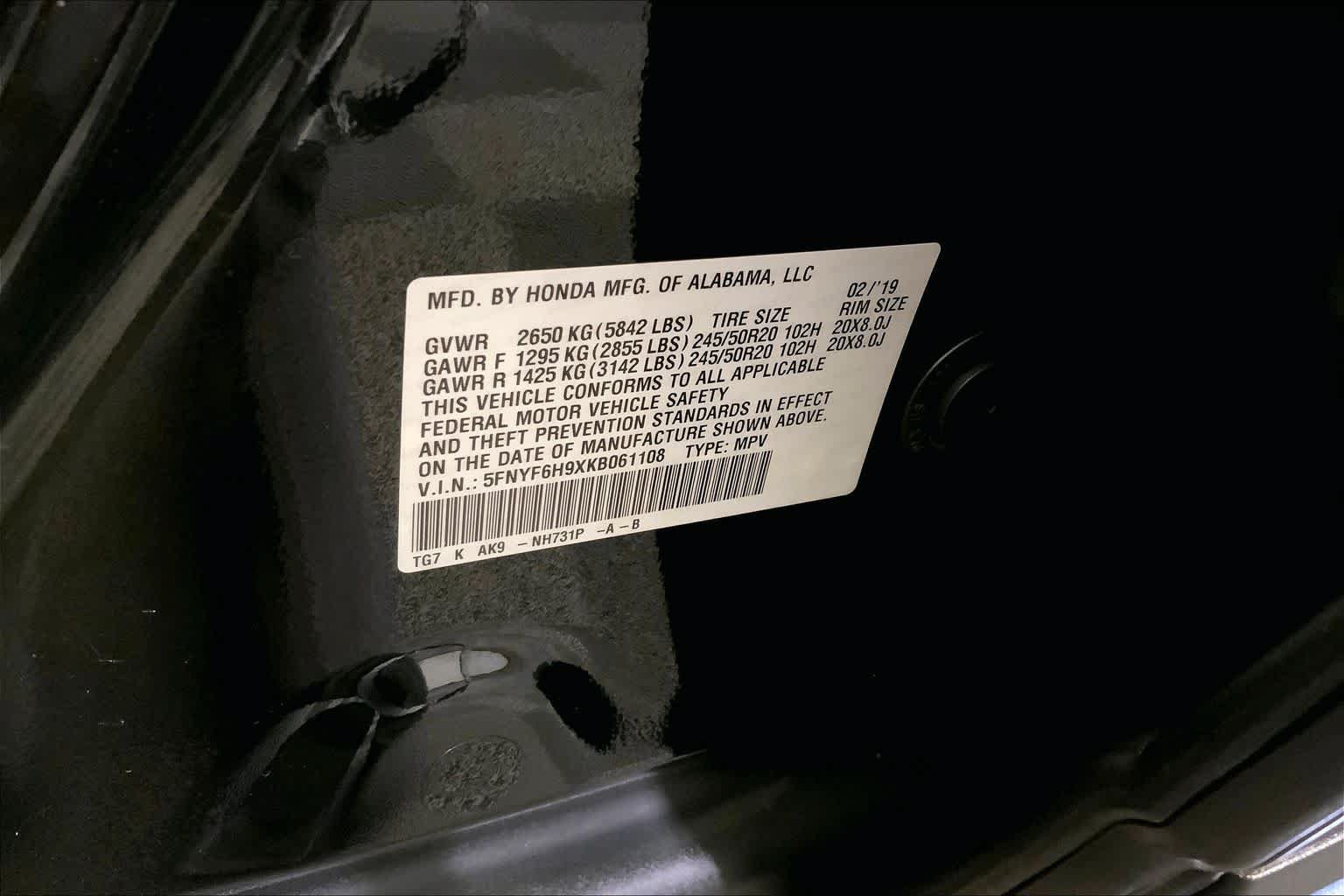 Used 2019 Honda Pilot Touring image 34