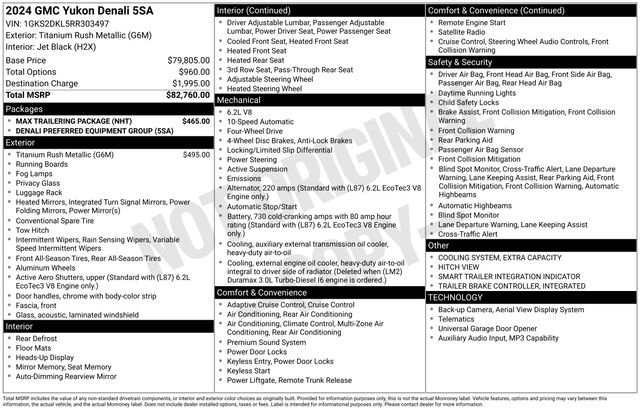 Used 2024 GMC Yukon Denali w/ Max Trailering Package AWD/4WD image 9