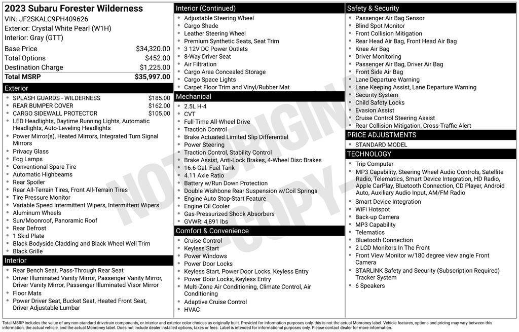 Certified 2023 Subaru Forester Wilderness image 19