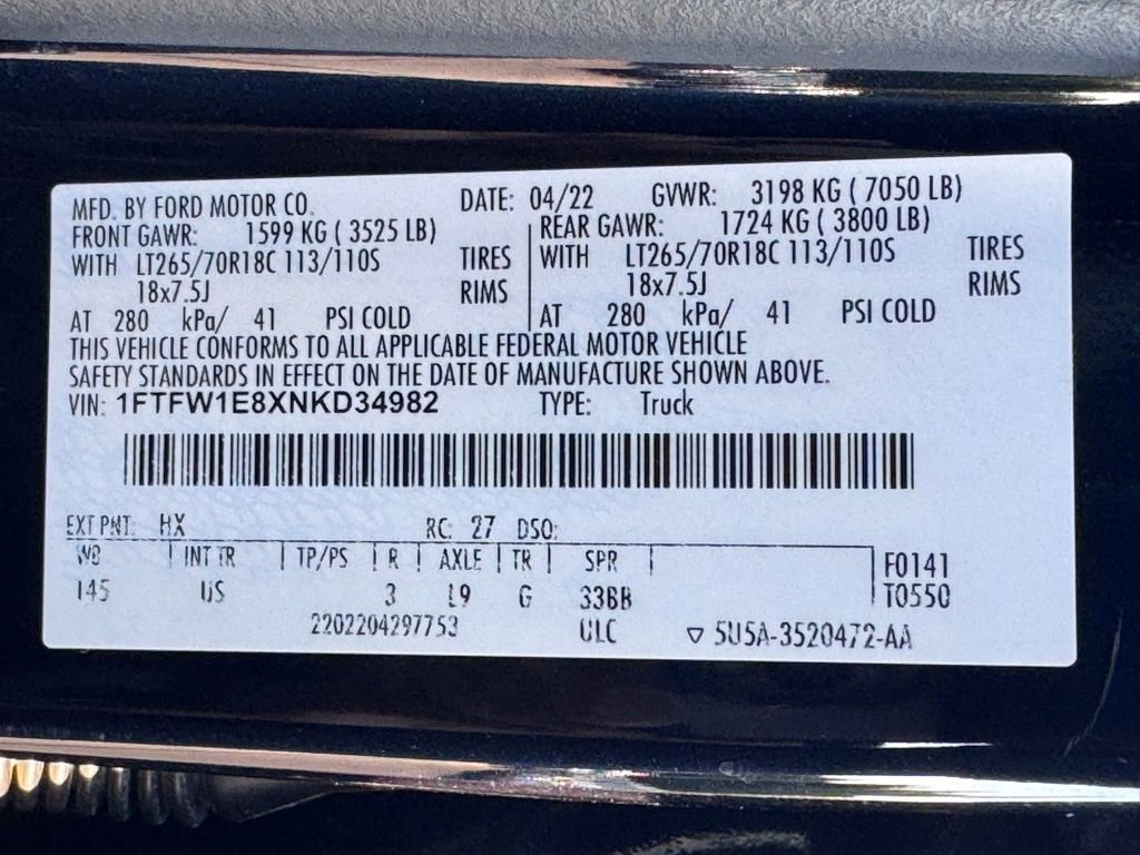 Used 2022 Ford F150 XLT w/ Equipment Group 302A High AWD/4WD image 48