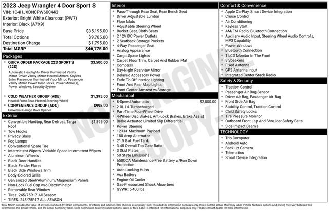Used 2023 Jeep Wrangler Unlimited Sport AWD/4WD image 20