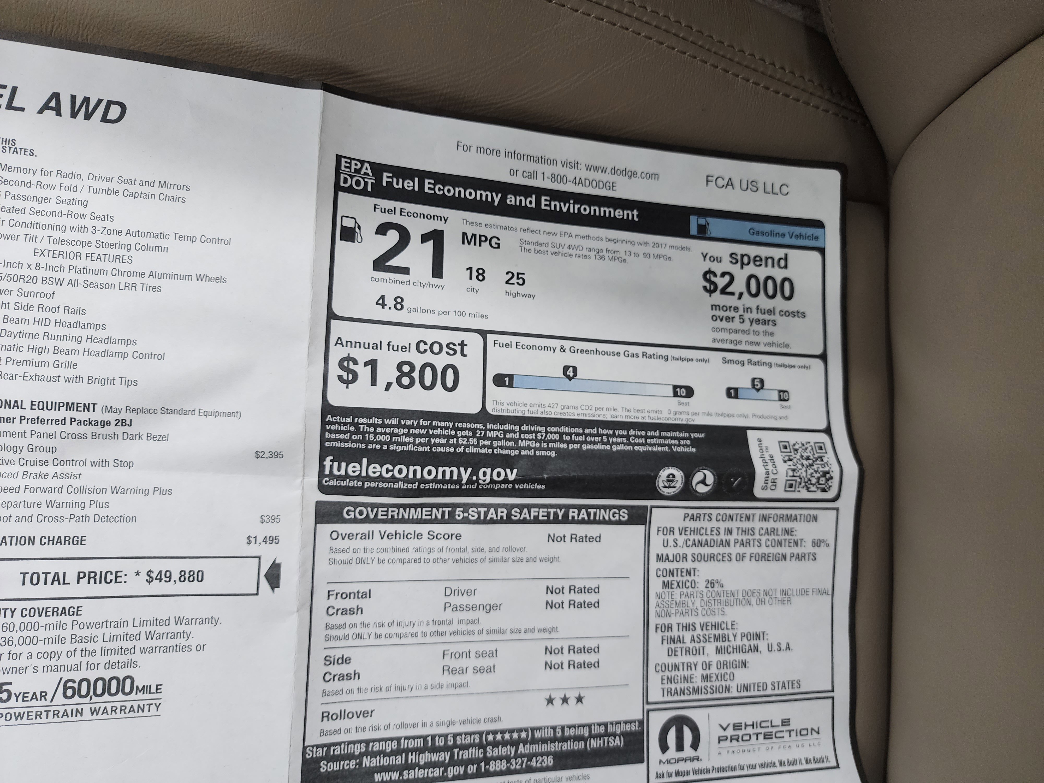 Used 2019 Dodge Durango Citadel w/ Technology Group image 62