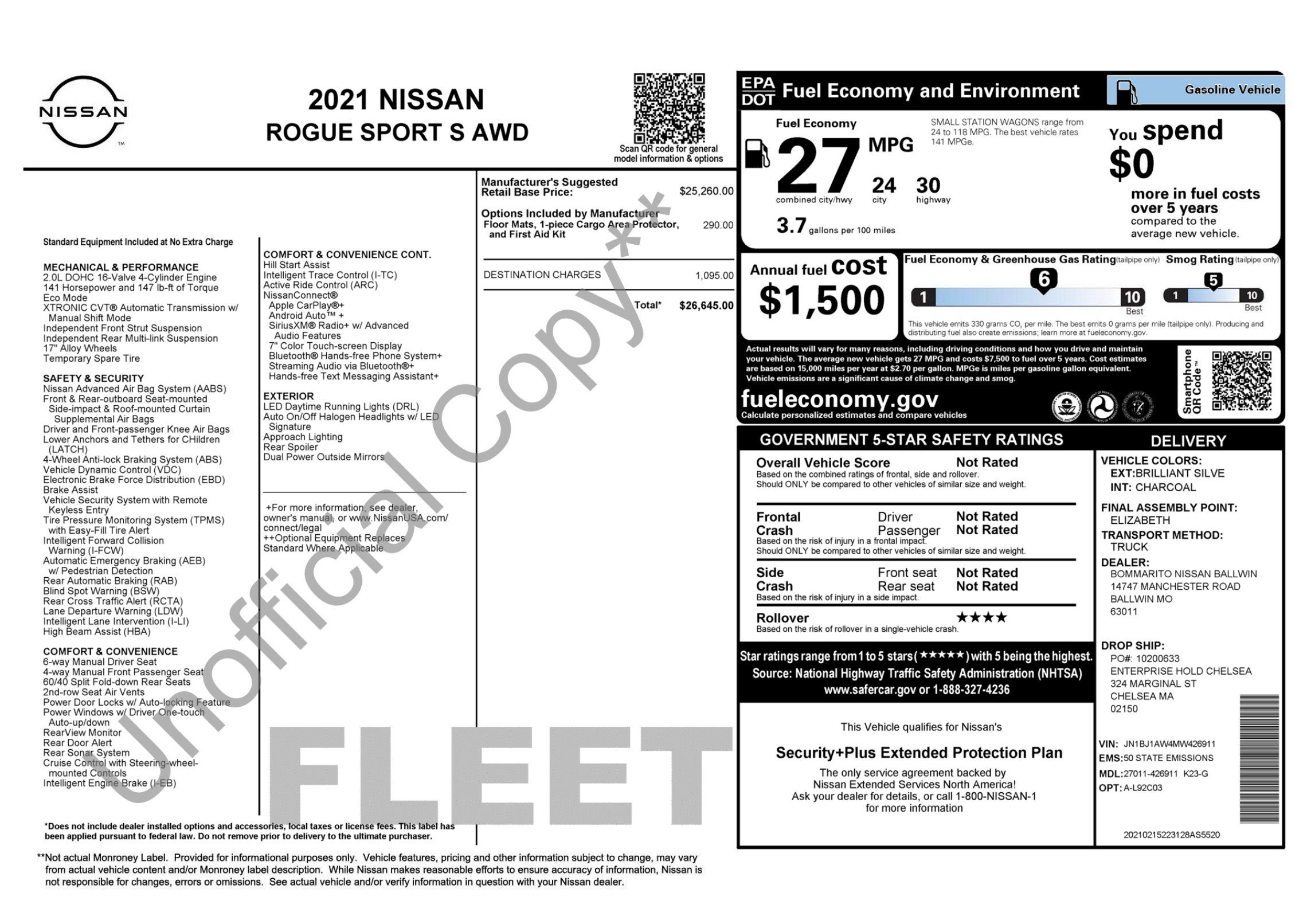 Used 2021 Nissan Rogue Sport S AWD/4WD image 2