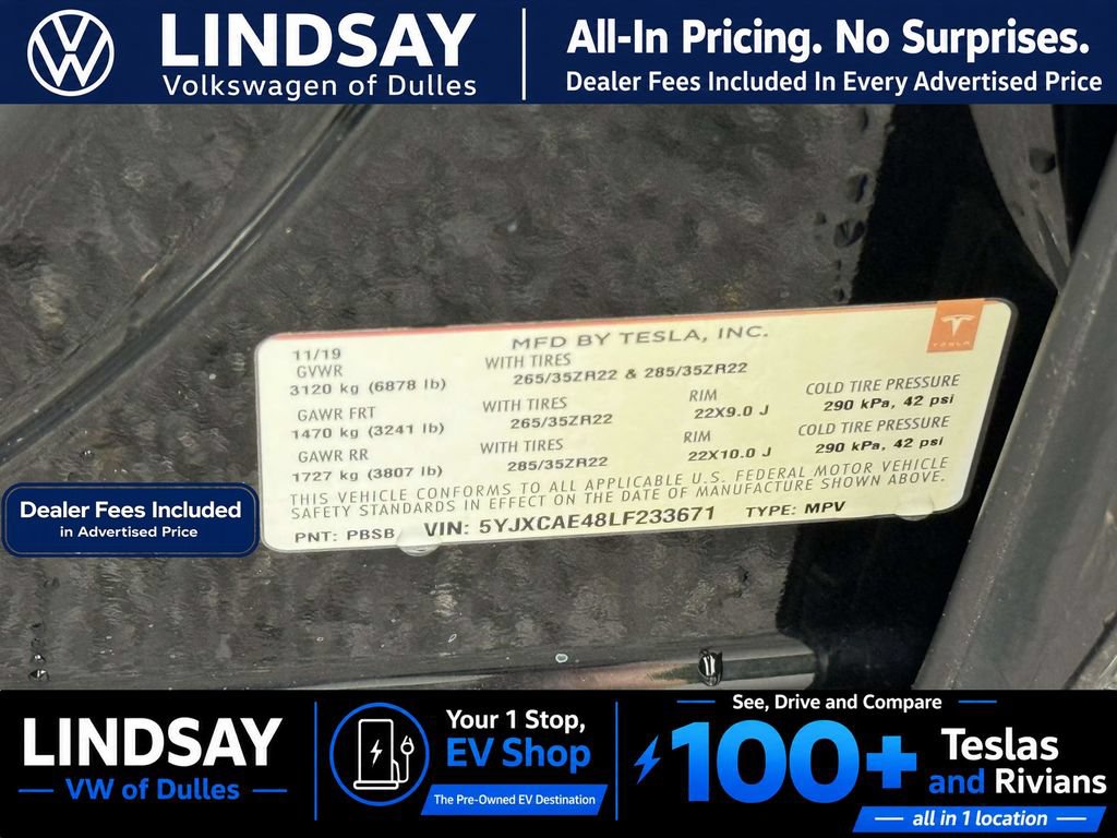 Used 2020 Tesla Model X Performance AWD/4WD image 29