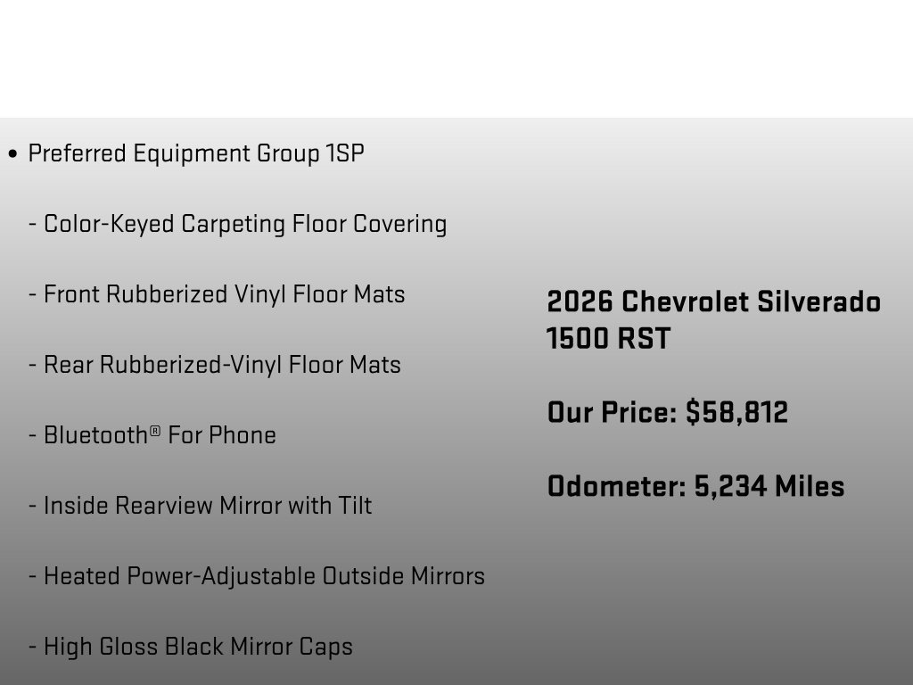 Used 2026 Chevrolet Silverado 1500 RST AWD/4WD image 12