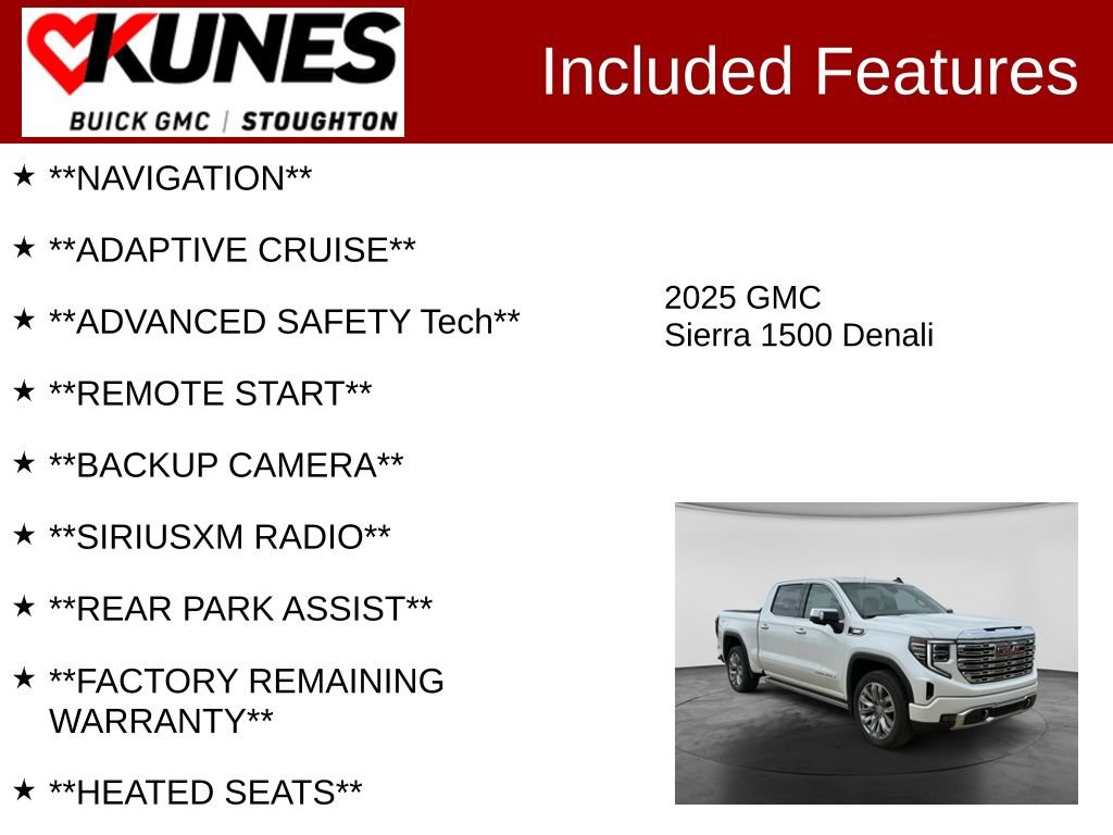 Used 2025 GMC Sierra 1500 Denali w/ Denali Reserve Package AWD/4WD image 2