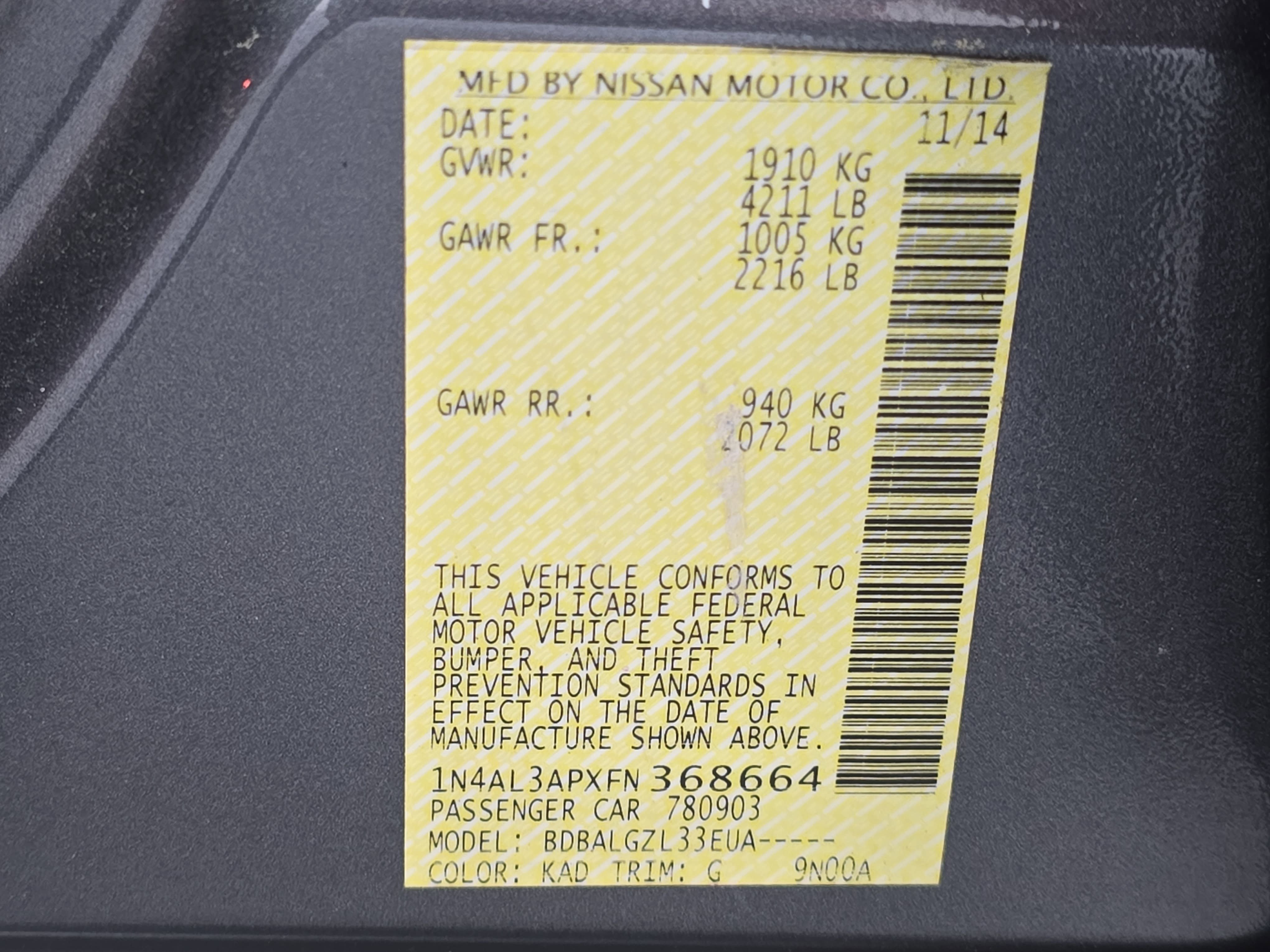 Used 2015 Nissan Altima 2.5 S w/ Power Driver Seat Package FWD image 32