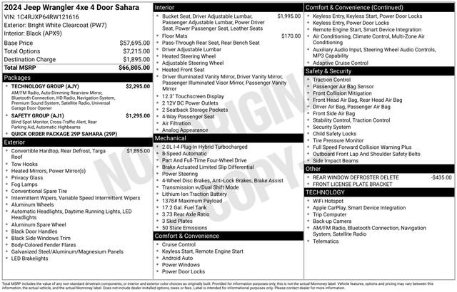 Used 2024 Jeep Wrangler Unlimited Sahara w/ Technology Group AWD/4WD image 27
