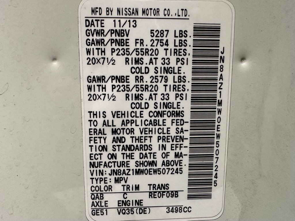 Used 2014 Nissan Murano LE w/ Platinum Edition Package image 11