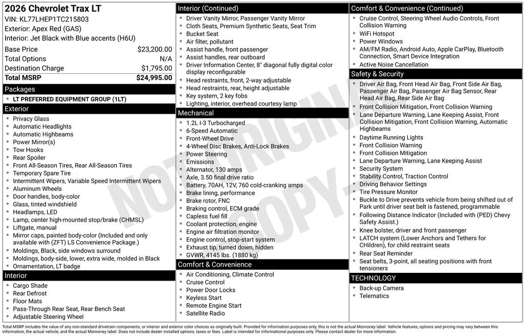 New 2026 Chevrolet Trax LT FWD image 5