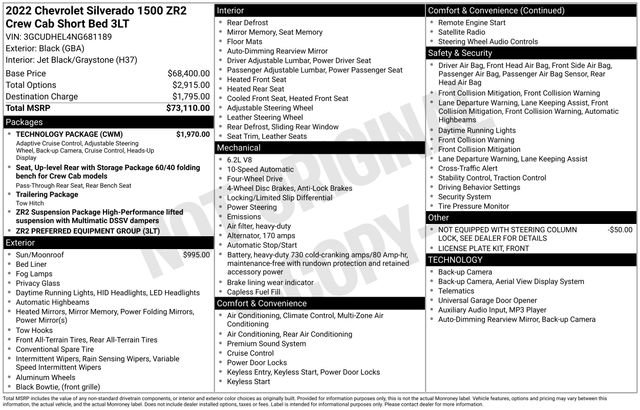 Used 2022 Chevrolet Silverado 1500 ZR2 w/ Technology Package image 2