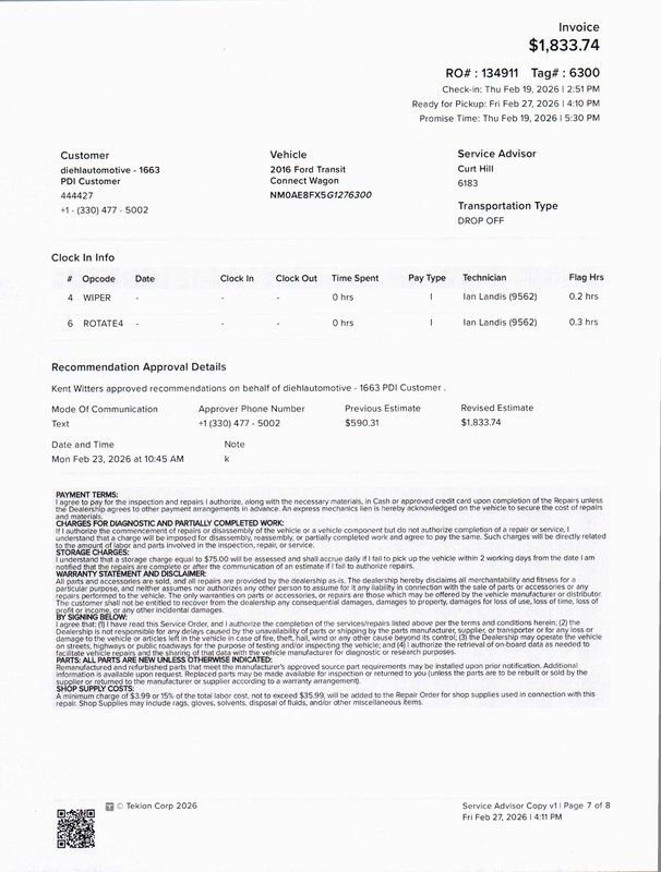 Used 2016 Ford Transit Connect XLT image 34