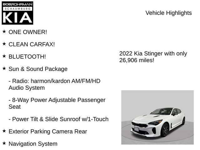 Used 2022 Kia Stinger GT-Line w/ Sun & Sound Package AWD/4WD image 7
