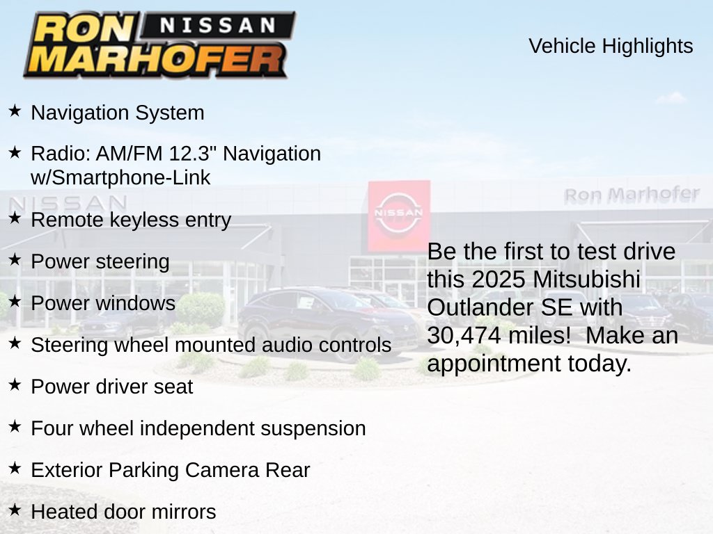 Used 2025 Mitsubishi Outlander SE AWD/4WD image 2