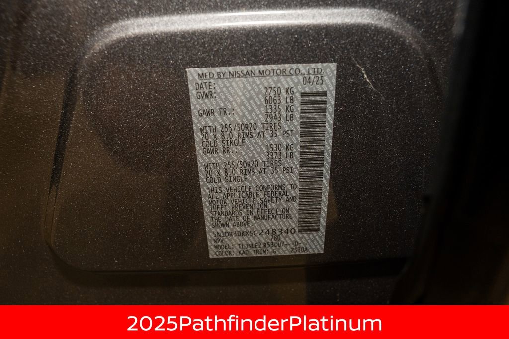 New 2025 Nissan Pathfinder Platinum w/ Lighting Package (N92) image 22