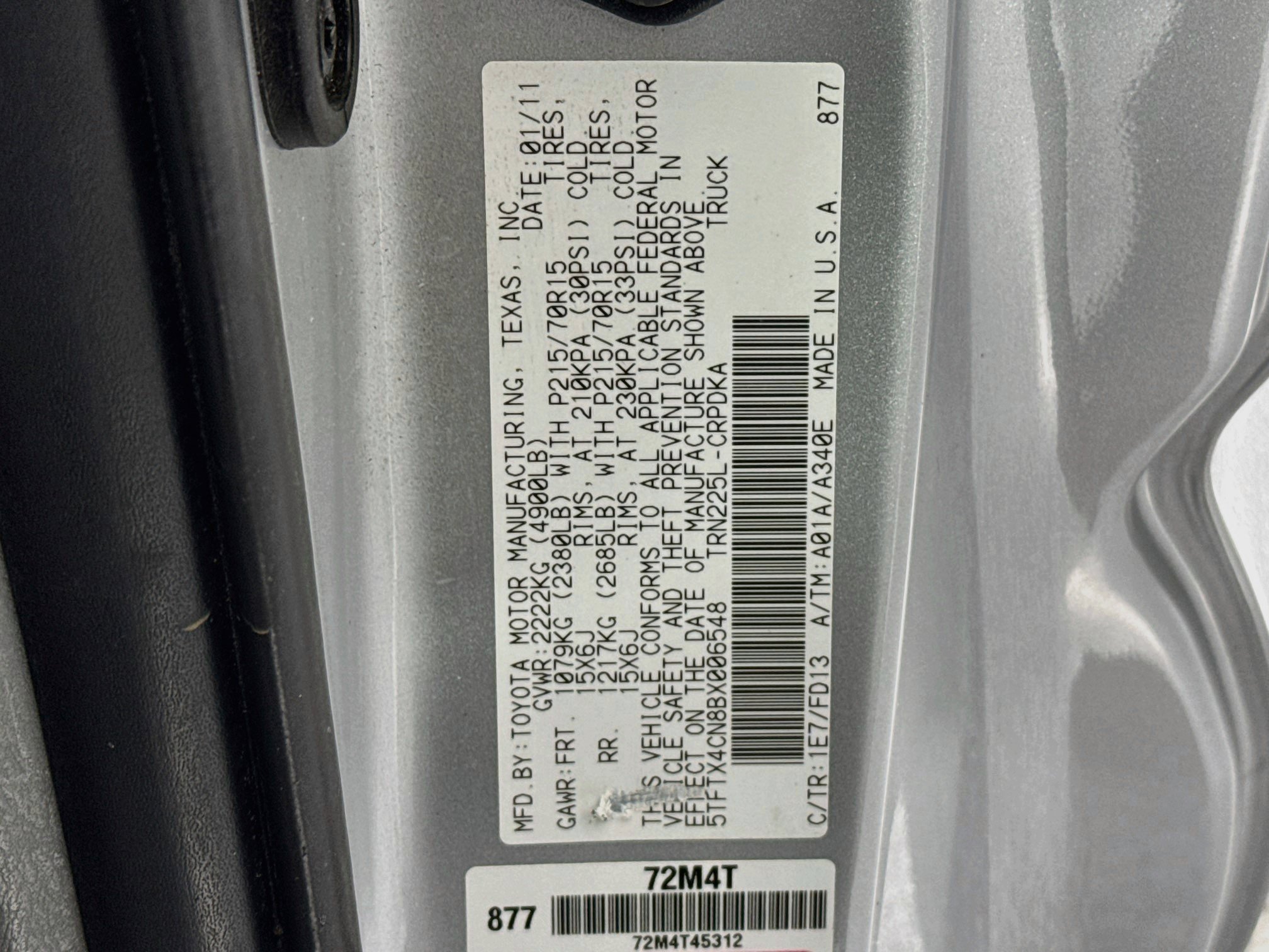 Used 2011 Toyota Tacoma 2WD Access Cab w/ SR5 Pkg #2 image 28