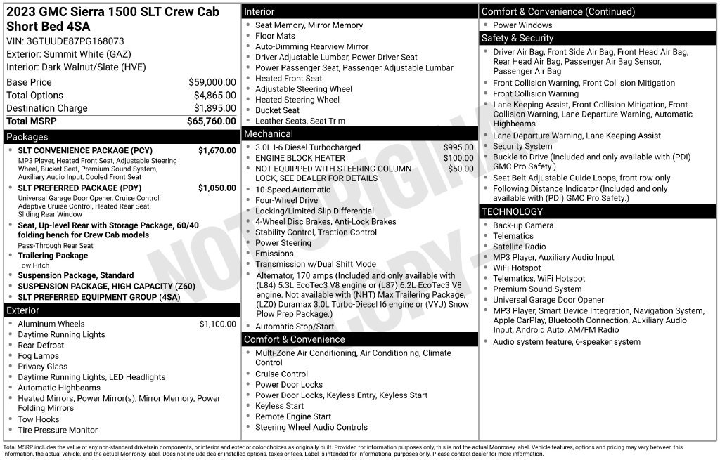 Used 2023 GMC Sierra 1500 SLT w/ SLT Convenience Package AWD/4WD image 5