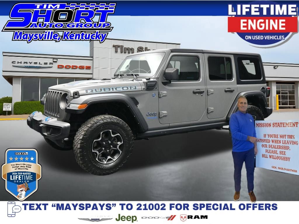 Used 2021 Jeep Wrangler Unlimited Rubicon 4xe w/ Dual Top Group AWD/4WD image 1