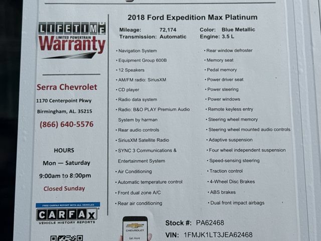 Used 2018 Ford Expedition Max Platinum RWD image 4