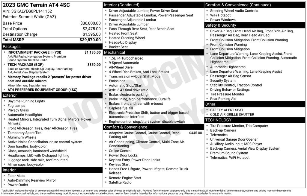 Used 2023 GMC Terrain AT4 w/ Infotainment Package II image 2