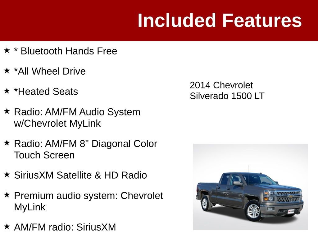 Used 2014 Chevrolet Silverado 1500 LT w/ All Star Edition AWD/4WD image 3