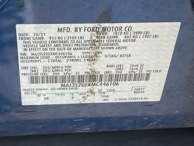 Used 2021 Ford EcoSport SE w/ SE Convenience Package FWD image 28