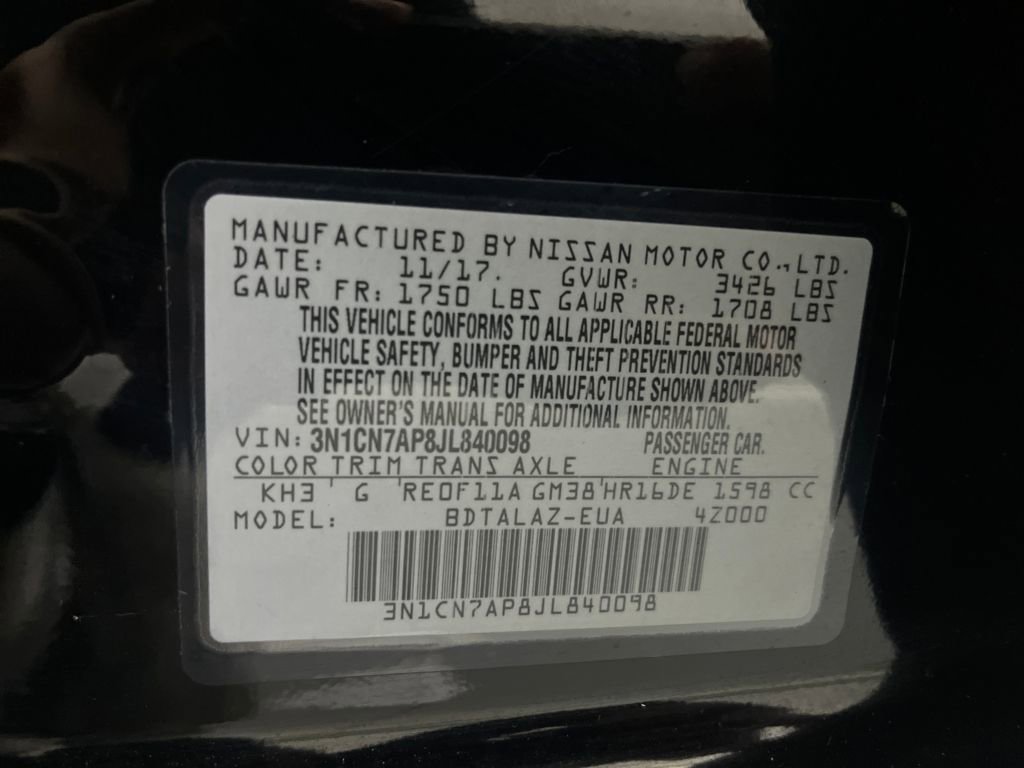 Used 2018 Nissan Versa S Plus image 72