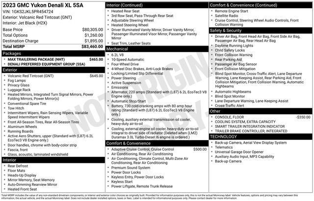 Certified 2023 GMC Yukon XL Denali w/ Max Trailering Package AWD/4WD image 24