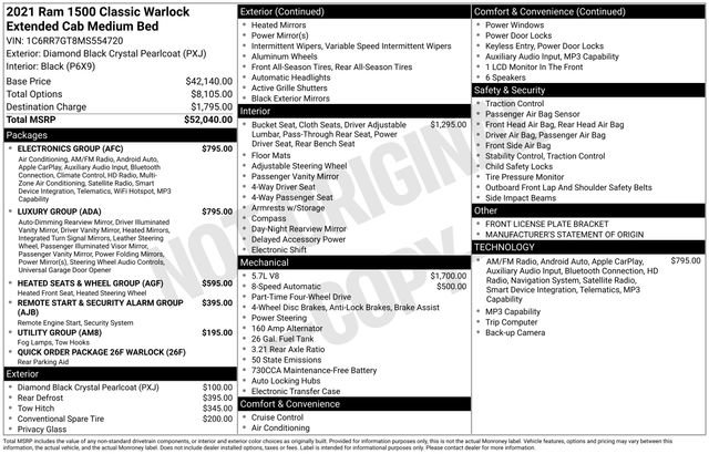 Used 2021 RAM 1500 Classic Warlock w/ Luxury Group image 25