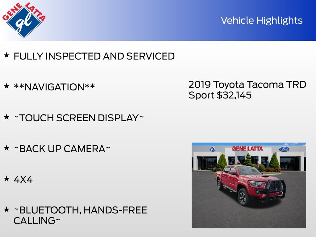 Used 2019 Toyota Tacoma TRD Sport AWD/4WD image 32