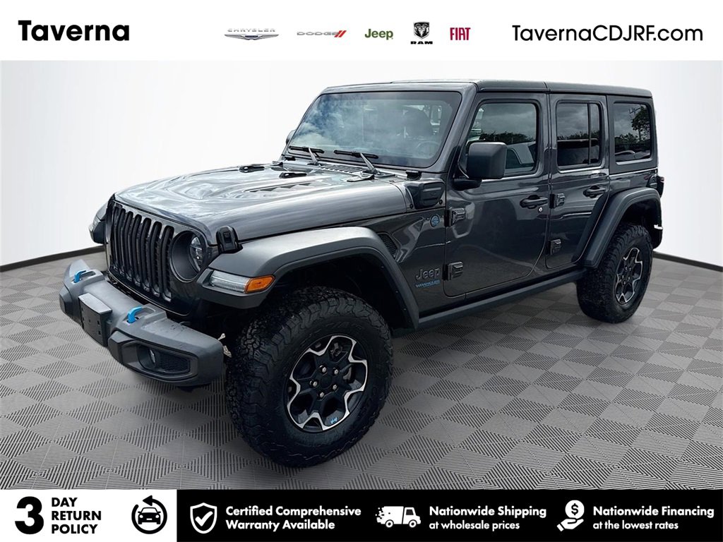 Used 2022 Jeep Wrangler Unlimited Rubicon 4xe w/ Cold Weather Group image 1