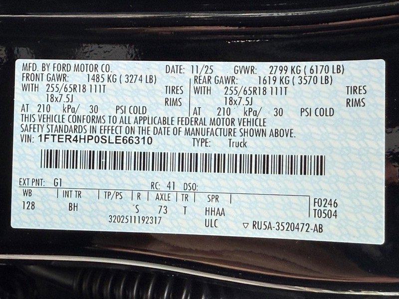 New 2025 Ford Ranger XLT w/ Equipment Group 301A High image 20