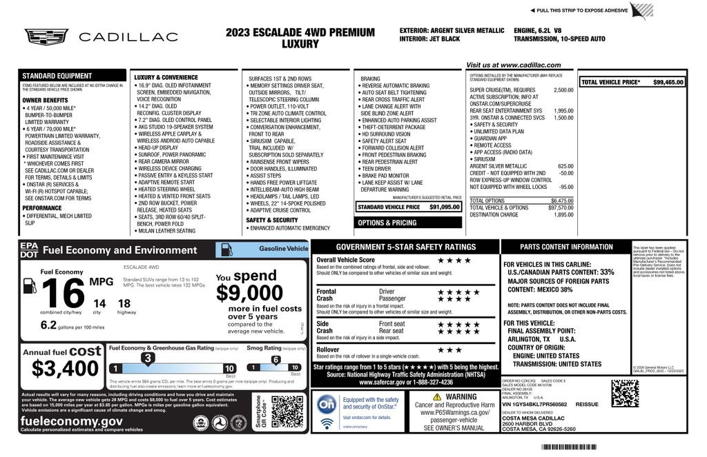 Used 2023 Cadillac Escalade Premium Luxury image 4