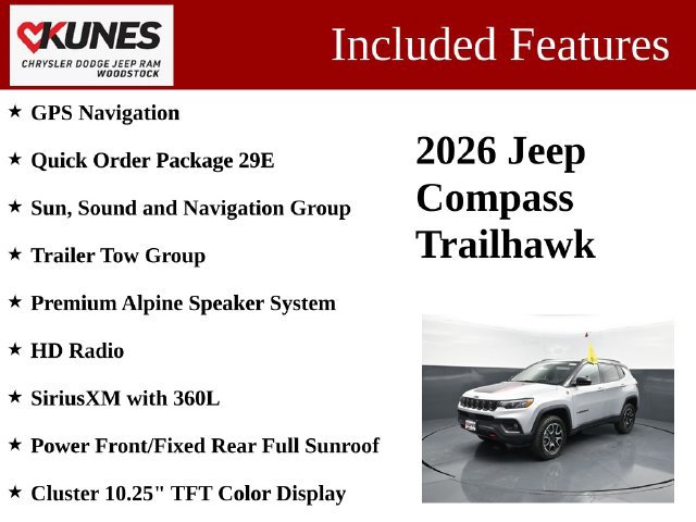 New 2026 Jeep Compass Trailhawk w/ Sun, Sound & Navigation Group AWD/4WD image 3