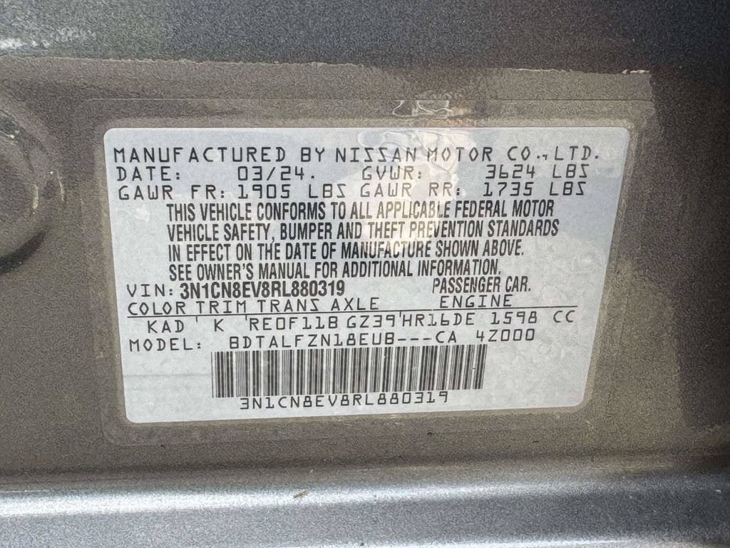 Used 2024 Nissan Versa SV FWD image 28