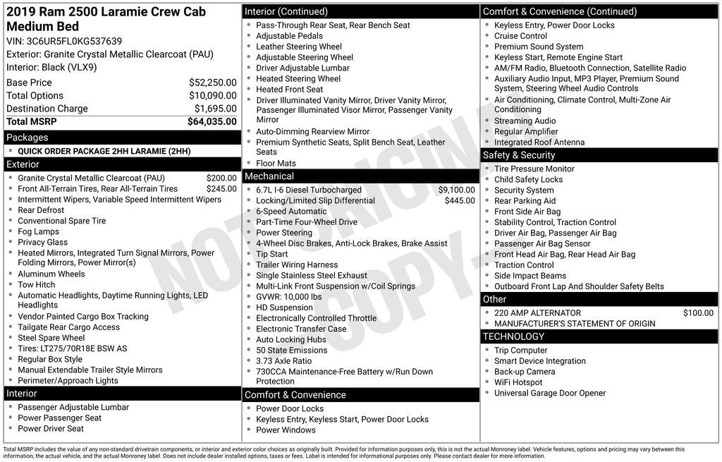 Used 2019 RAM 2500 Laramie image 6