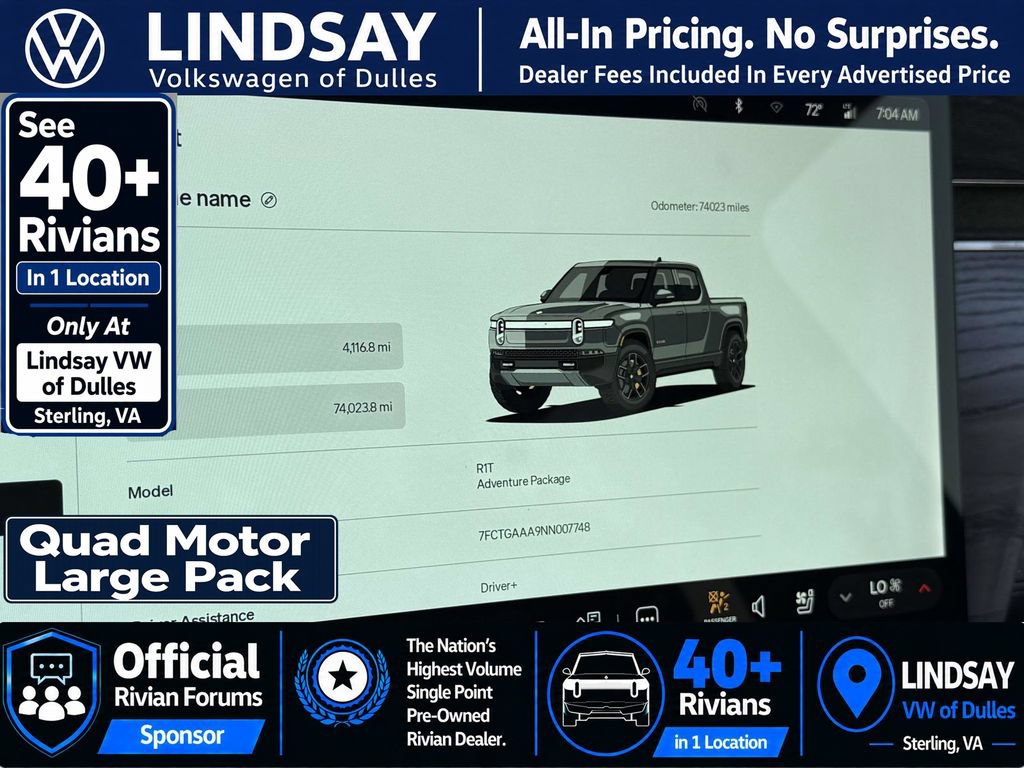 Used 2022 Rivian R1T Adventure AWD/4WD image 21