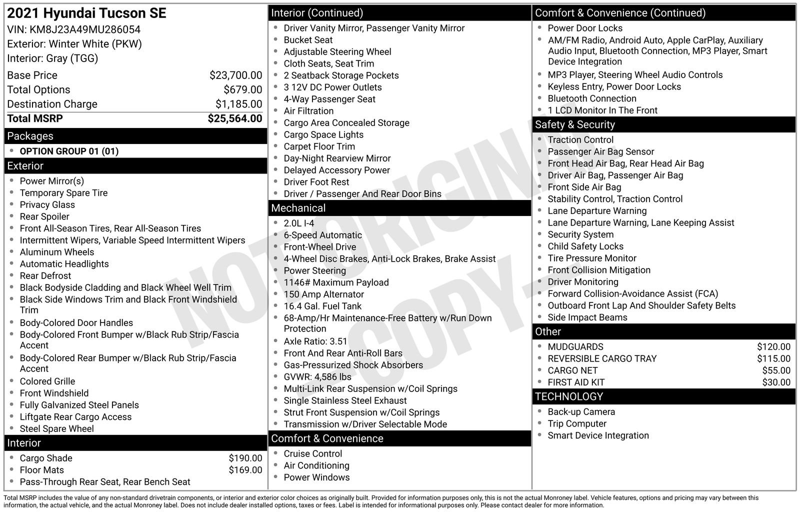 Used 2021 Hyundai Tucson SE image 6