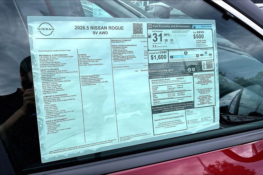 New 2026 Nissan Rogue SV w/ Cold Weather Package AWD/4WD image 32