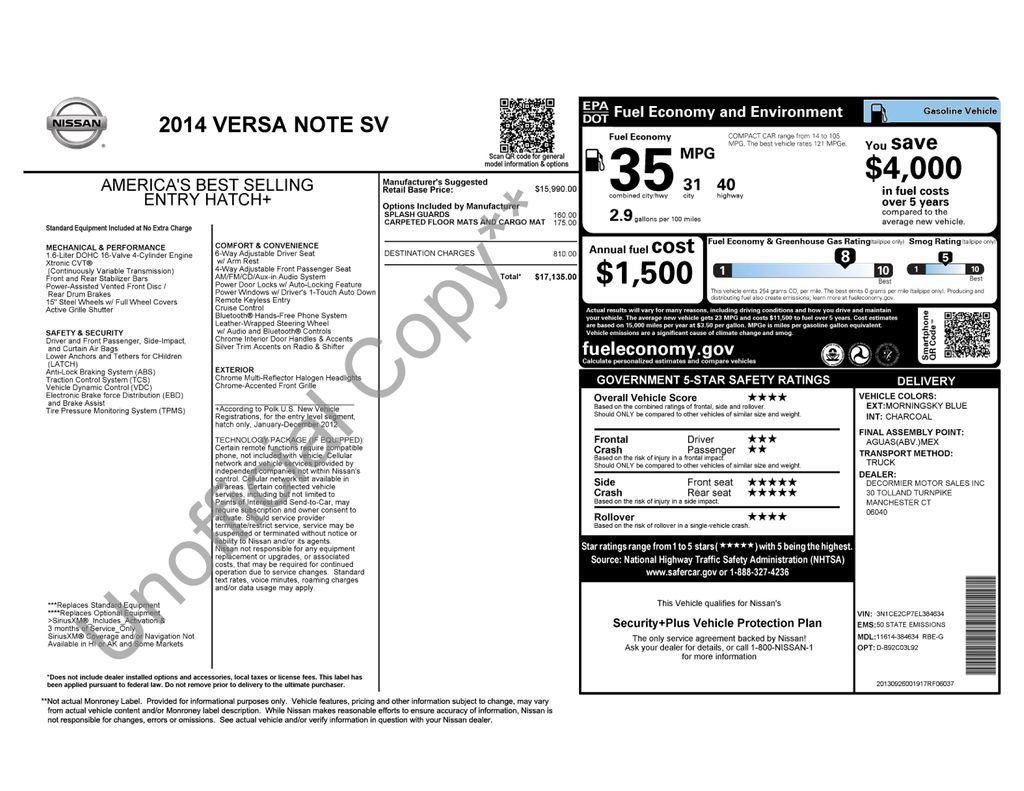Used 2014 Nissan Versa Note SV FWD image 42