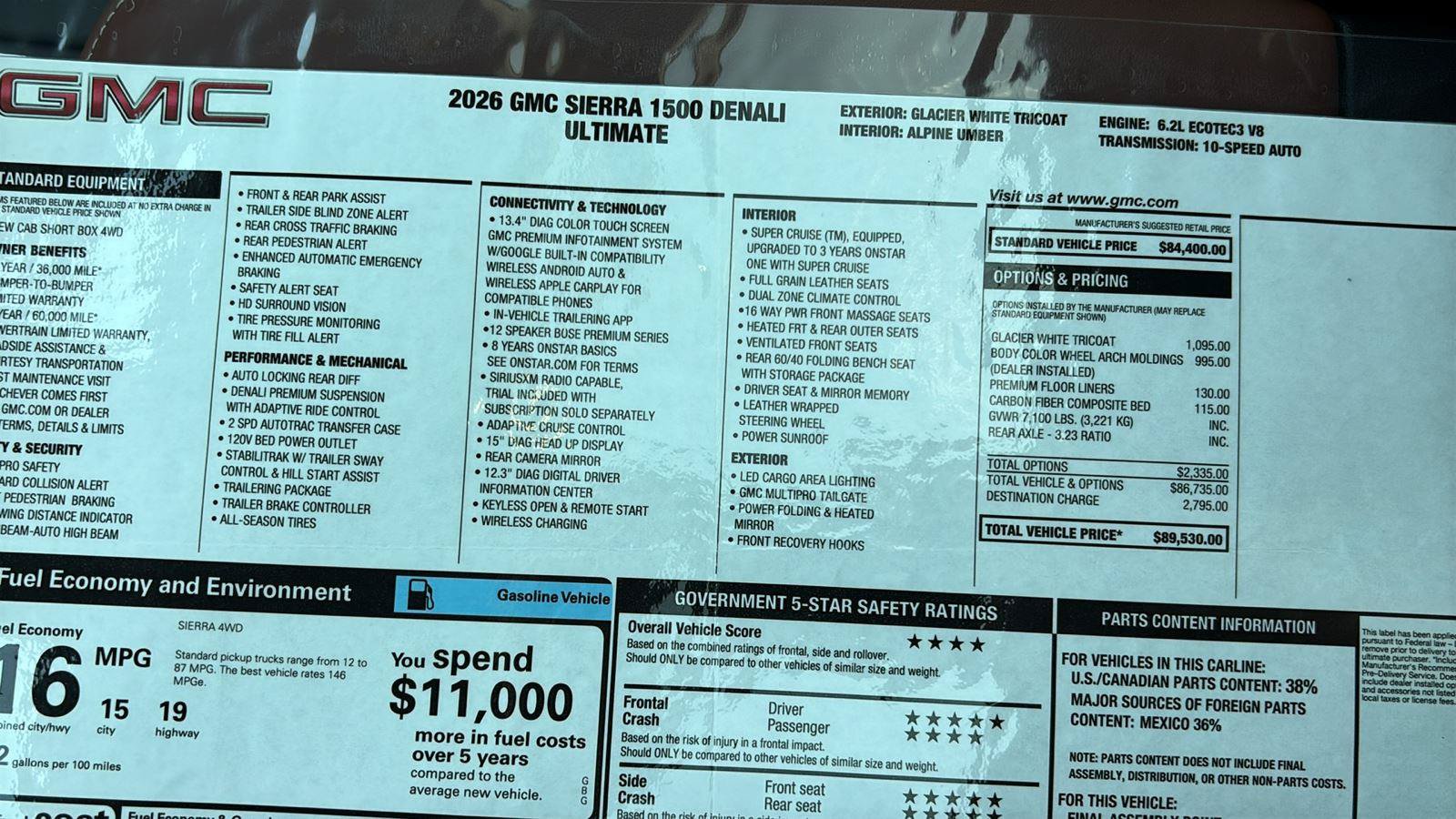 New 2026 GMC Sierra 1500 Denali Ultimate AWD/4WD image 40