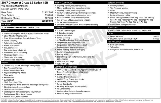 Used 2017 Chevrolet Cruze LS image 32