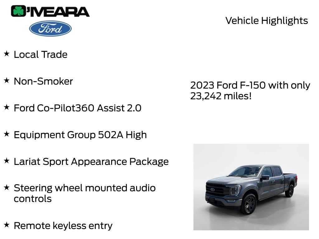 Used 2023 Ford F150 Lariat w/ Equipment Group 502A High AWD/4WD image 8